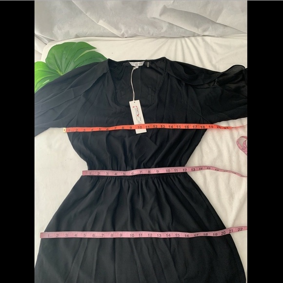 NWT! Kobi Halperin Black Long‎ Sleeve Cold Shoulder Dress [ SZ Small ] - Picture 2 of 8